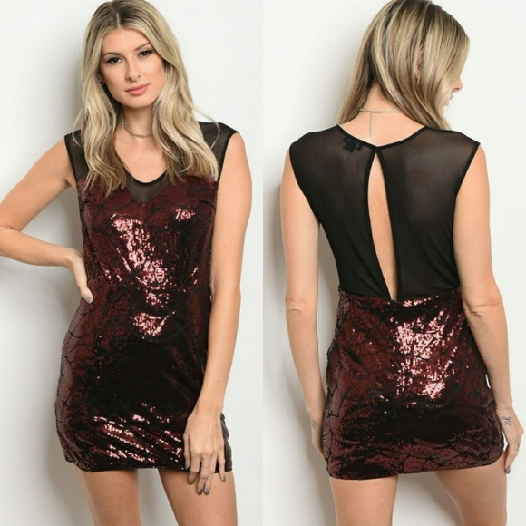 Dresses & Skirts - Red Sequin cocktail dress
